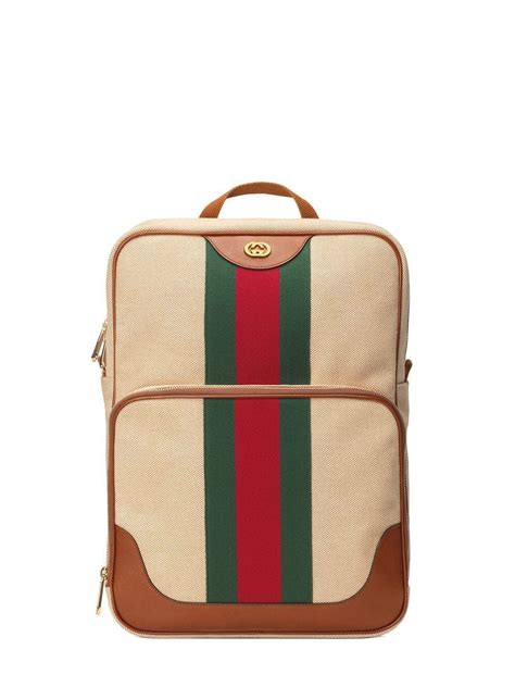 vintage canvas shoulder bag gucci|Gucci vintage canvas backpack.